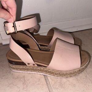 Light pink platform heels